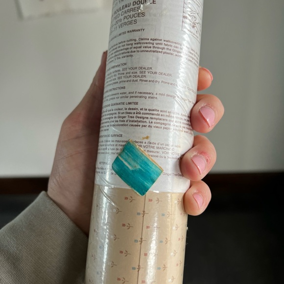 Vintage Wallpaper Pastel Flowers Tulip Ginger Tree Designs VTG 56 Sq Ft - Picture 10 of 13